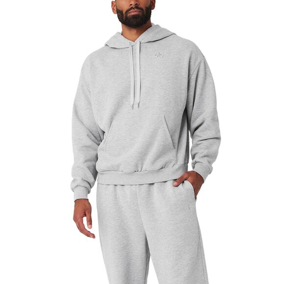 Lululemon Other - Lululemon Cozy Athletic Heather Grey Accolade Hooded Sweatshirt Size S